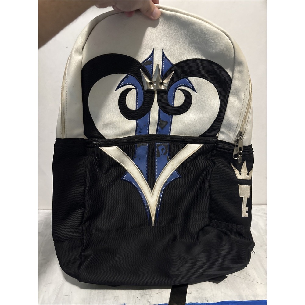 Disney Kingdom Hearts Mission Crown Key Backpack Hot Topic Worn/ Pink Stains